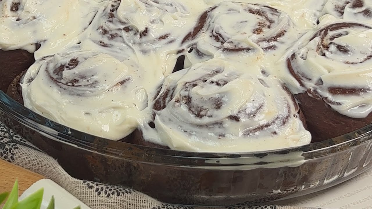 Mega shokoladli Sinnabon bulochkalari Шоколадные Синнабоны. Булочки с ...