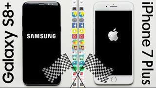Galaxy S8 plus vs. iPhone 7 Plus Speed Test