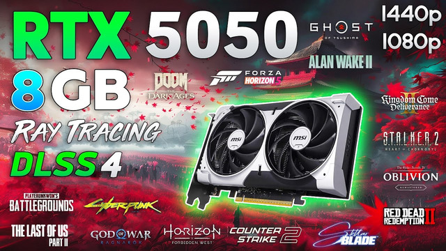 GeForce RTX 5050 8GB – Test in 15 Games | 1080p | 1440p