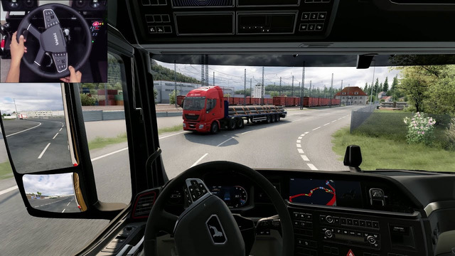 Man TGX – Euro Truck Simulator 2 with ultra realistic graphics mod | Steering wheel gameplay