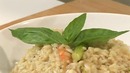 Ризотто с тигровыми креветками и спаржей