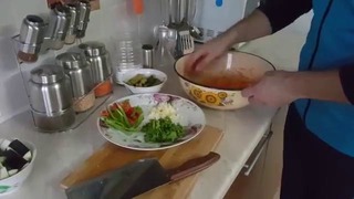 Салат ‘Морковча’ с баклажанами и огурцами