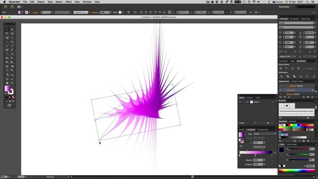 Adobe Illustrator, эффект Transform
