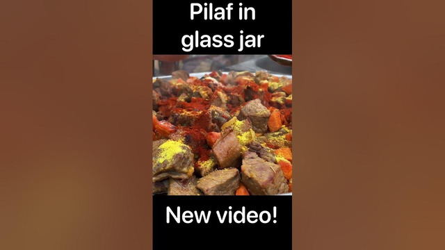 Very Tasty Pilaf in Glass Jar