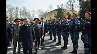 Президент в Самарканде ознакомился с деятельностью Национальной гвардии (18.03.2018)