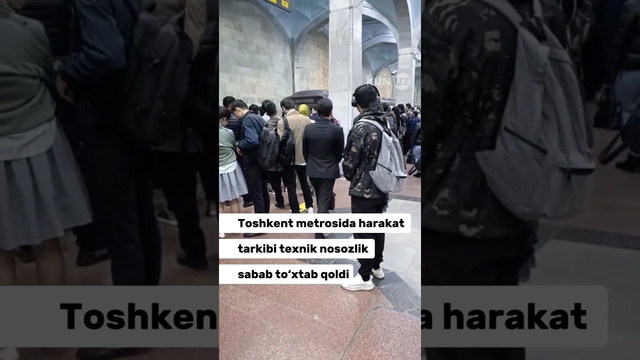 Toshkent metrosida harakat tarkibi texnik nosozlik sabab to‘xtab qoldi
