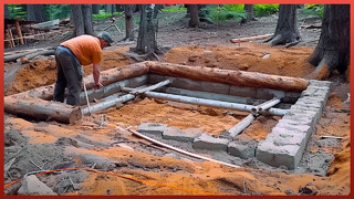 Man Builds Survival STONE SHELTER in the Woods | Start to Finish by @thinkwilderness