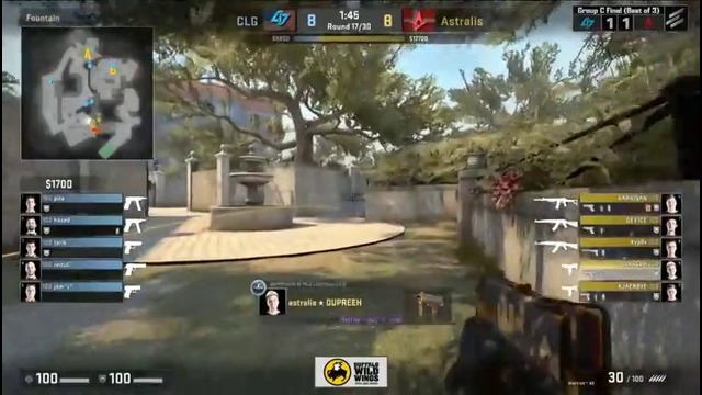 CLG vs Astralis, map 3 overpass, ELEAGUE Season 1