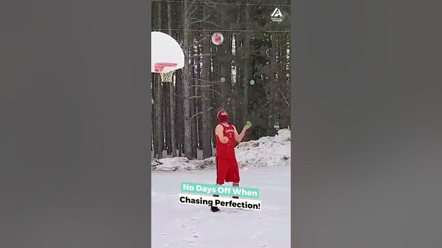 Basketball Trickshot In A Snow Storm | People Are Awesome