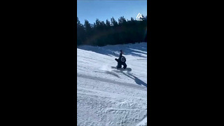 Person Displays Snowboarding Skills In Terrain Park | People Are Awesome #shorts
