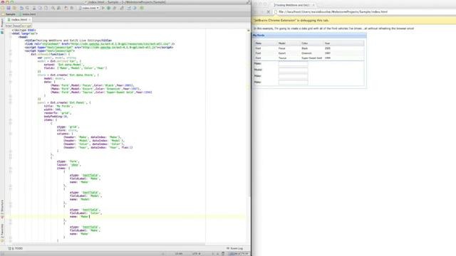 WebStorm 5 Live Editing with ExtJS 4