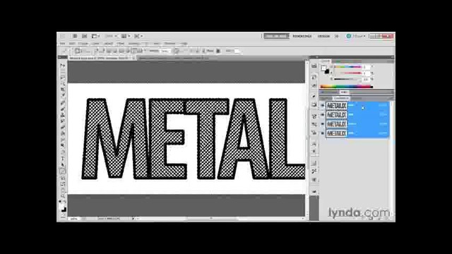 Photoshop – Creating heavy metal type (Lynda.com)