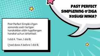 Dars 11 – Past Perfect Simple – Ingliz tili grammatikasi