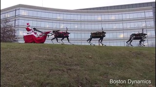 Рождественских оленей в упряжке Санты заменили роботами BigDog