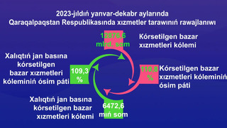 2023-yil yanvar-dekabr oylarida xizmatlar
