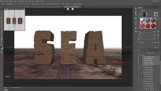 3D sea text effect and photo manipulation photoshop tutorial cc
