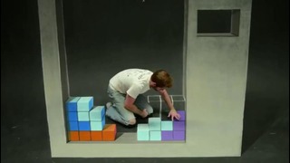 Tetris Stop Motion 3D Chalk Art