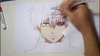 Drawing Kaneki ken from Tokyo Ghoul – YouTube