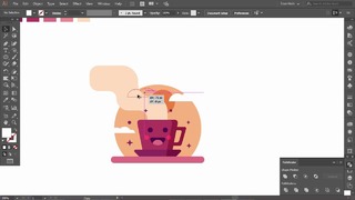 Flat Design Coffee Time Illustrator Speedart