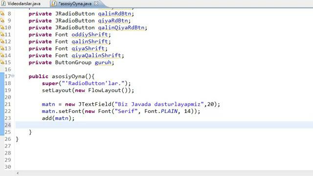 Javadan boshlang’ich darslar-66-JRadioButton