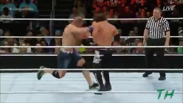 John Cena vs AJ Styles Highlights HD Money In The Bank 2016