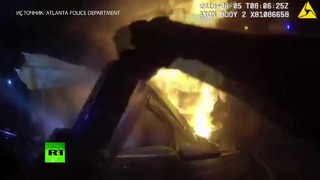 Геройский хардкор: спасение пассажира из горящей машины в США было записано на видео